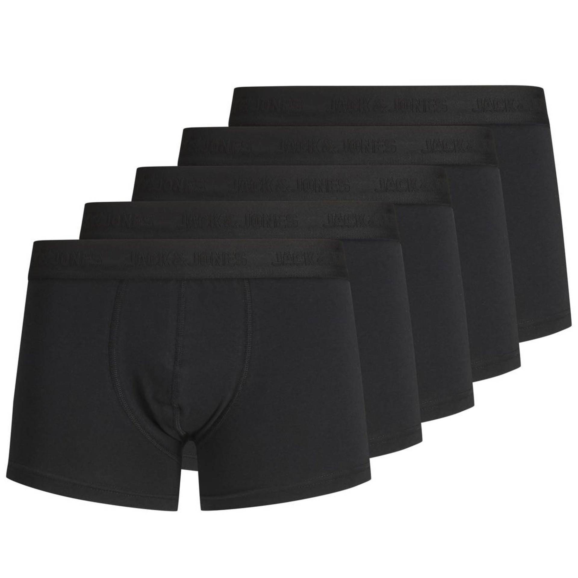 Jack & Jones - Boxershort  5er Pack Stretch-JACTONE IN TONE TRUNKS5 PACK, für Herren, Schwarz, Größe L von Jack & Jones