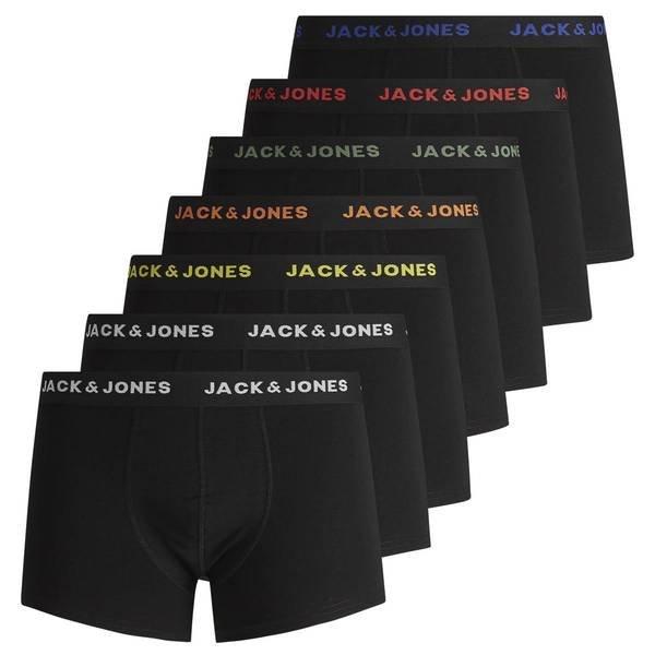 Boxershort 7er Pack Stretch-jacbasic Trunks 7 Pack Herren Schwarz M von JACK & JONES