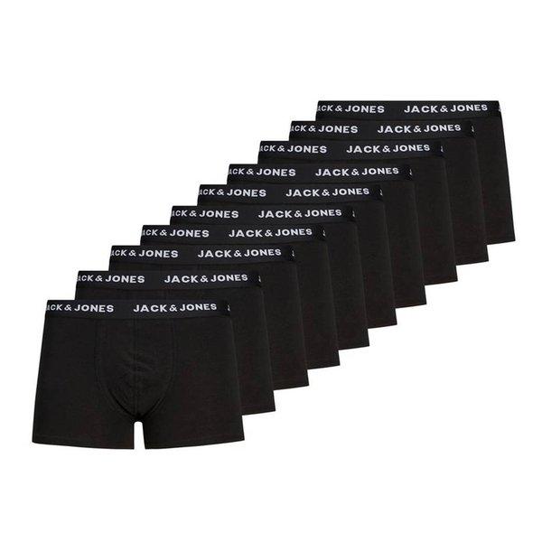 Jack & Jones - Boxershort  10er Pack Stretch-JACSOLID, für Herren, Schwarz, Größe L von Jack & Jones