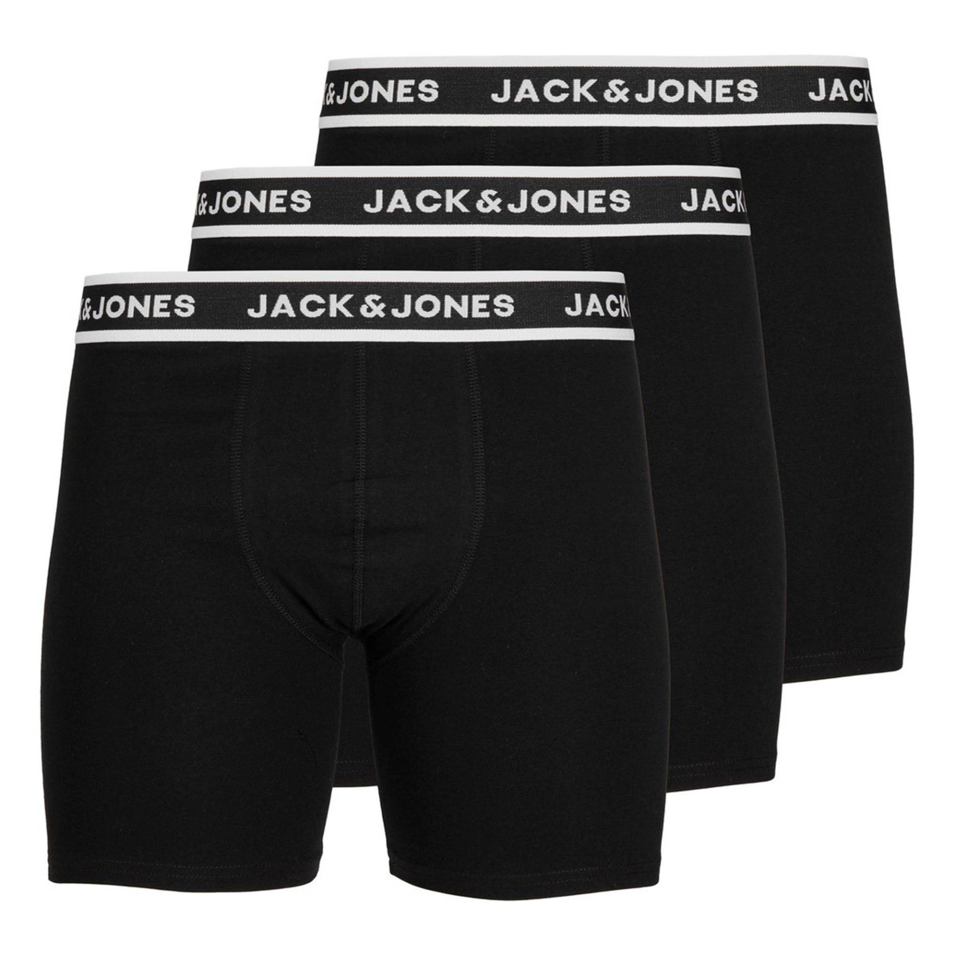 Jack & Jones - Boxershort  Stretch-JACSOLID BOXER BRIEFS 3P, für Herren, Schwarz, Größe S von Jack & Jones