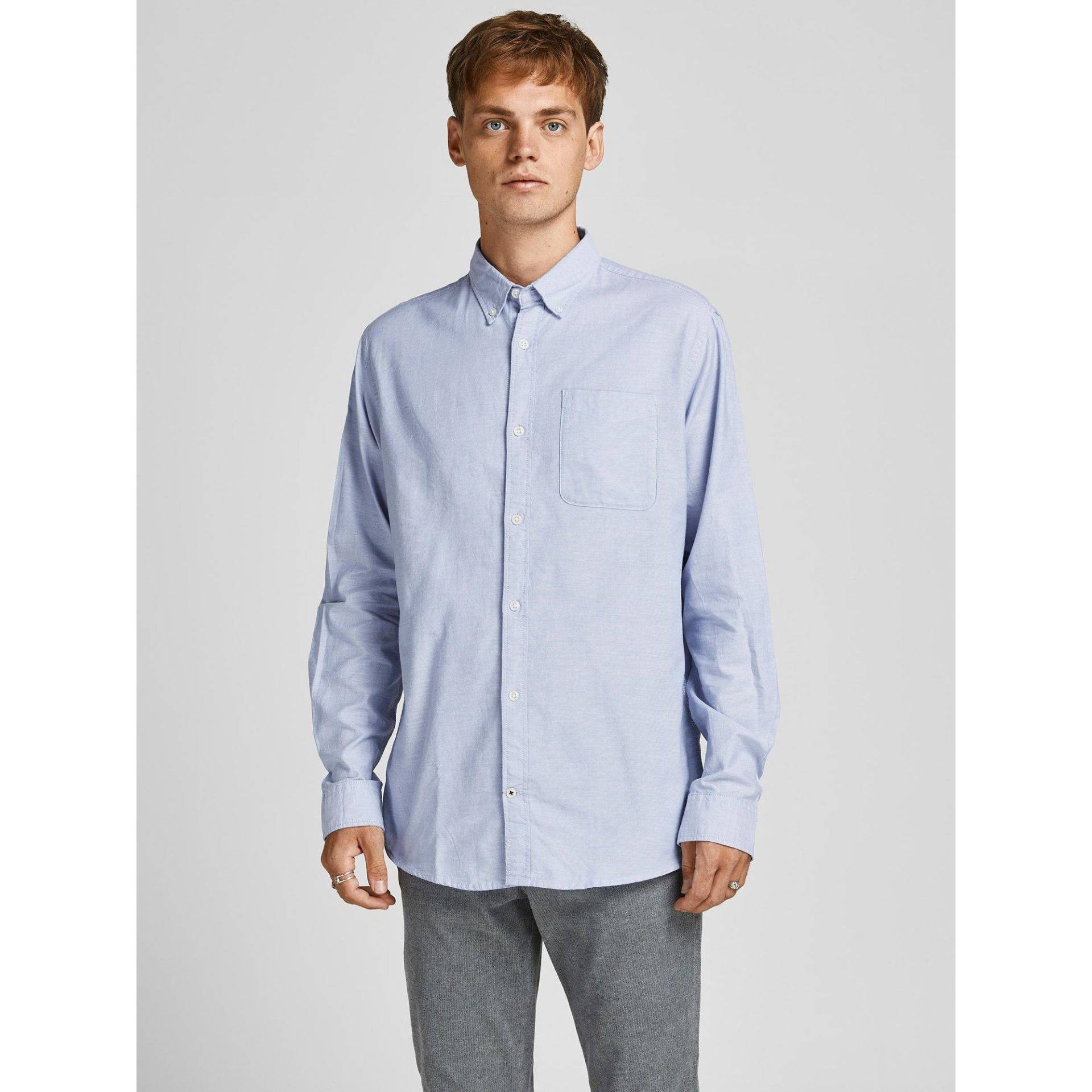 Hemd, Langarm Herren Hellblau XL von JACK & JONES