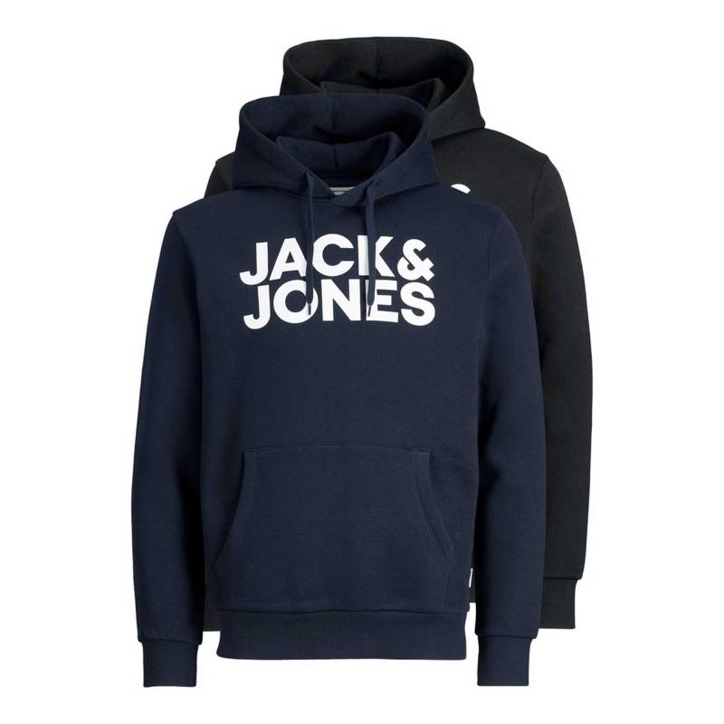 Sweatshirt Bequem Sitzend-jjecorp Logo Sweat Hood Herren Marine L von JACK & JONES