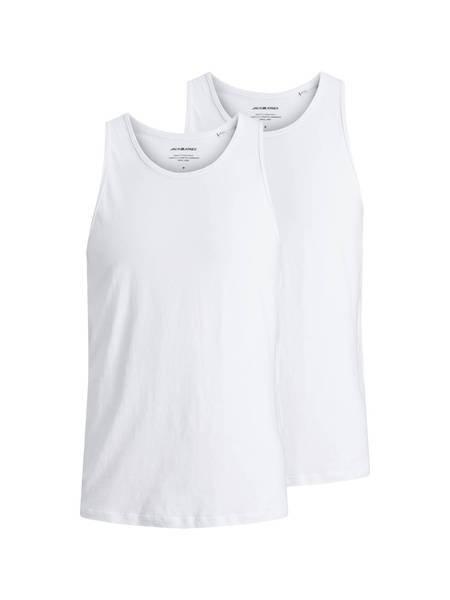 Jack & Jones - Unterhemd  2er Pack Bequem sitzend-JACBASIC TANKTOP 2PK, für Herren, Weiss, Größe L von Jack & Jones