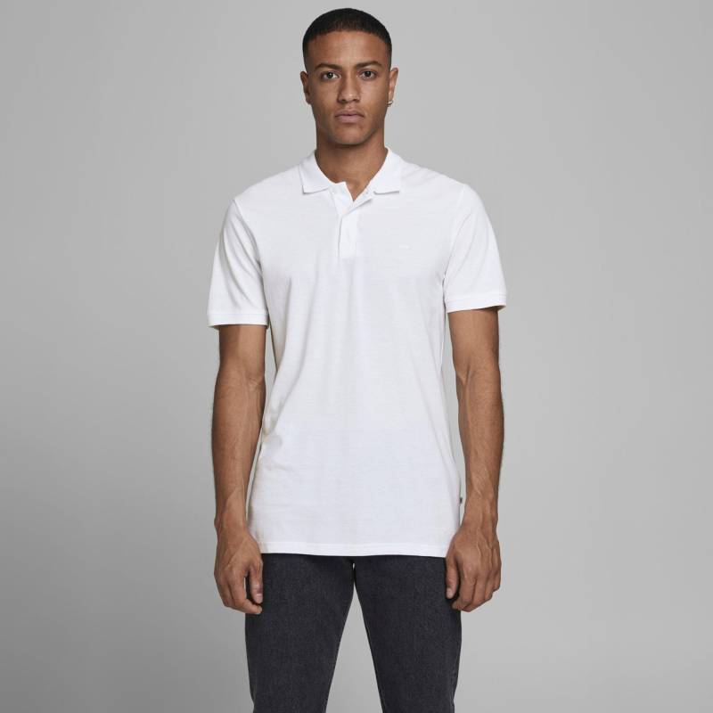 Poloshirt, Body Fit, Kurzarm Herren Weiss L von JACK & JONES