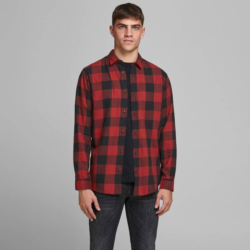 Hemd, Langarm Herren Rot S von JACK & JONES