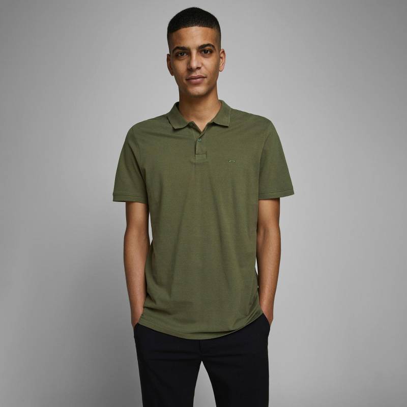 Poloshirt, Body Fit, Kurzarm Herren Olivegrün S von JACK & JONES