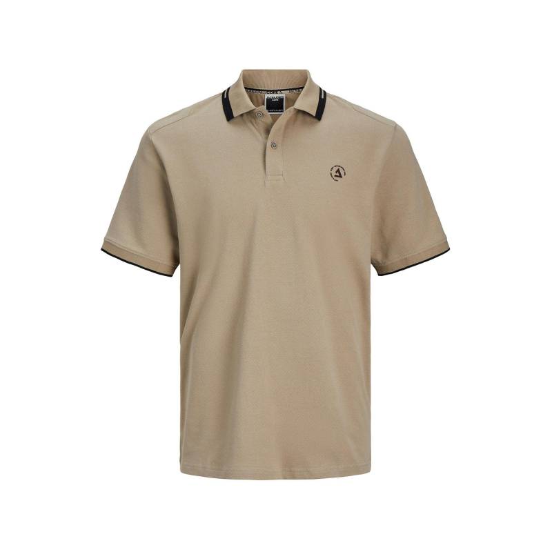 Poloshirt, Kurzarm Herren Beige M von JACK & JONES