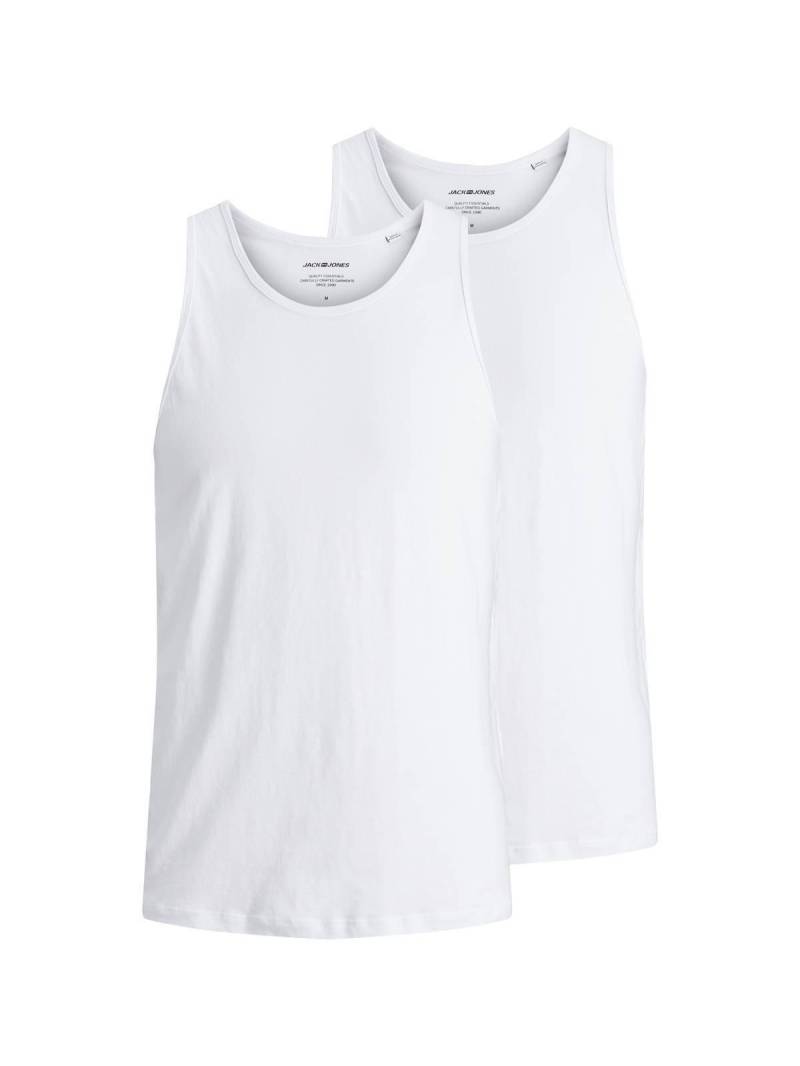 Unterhemd 2er Pack Bequem Sitzend-jacbasic Tanktop 2pk Herren Weiss S von JACK & JONES