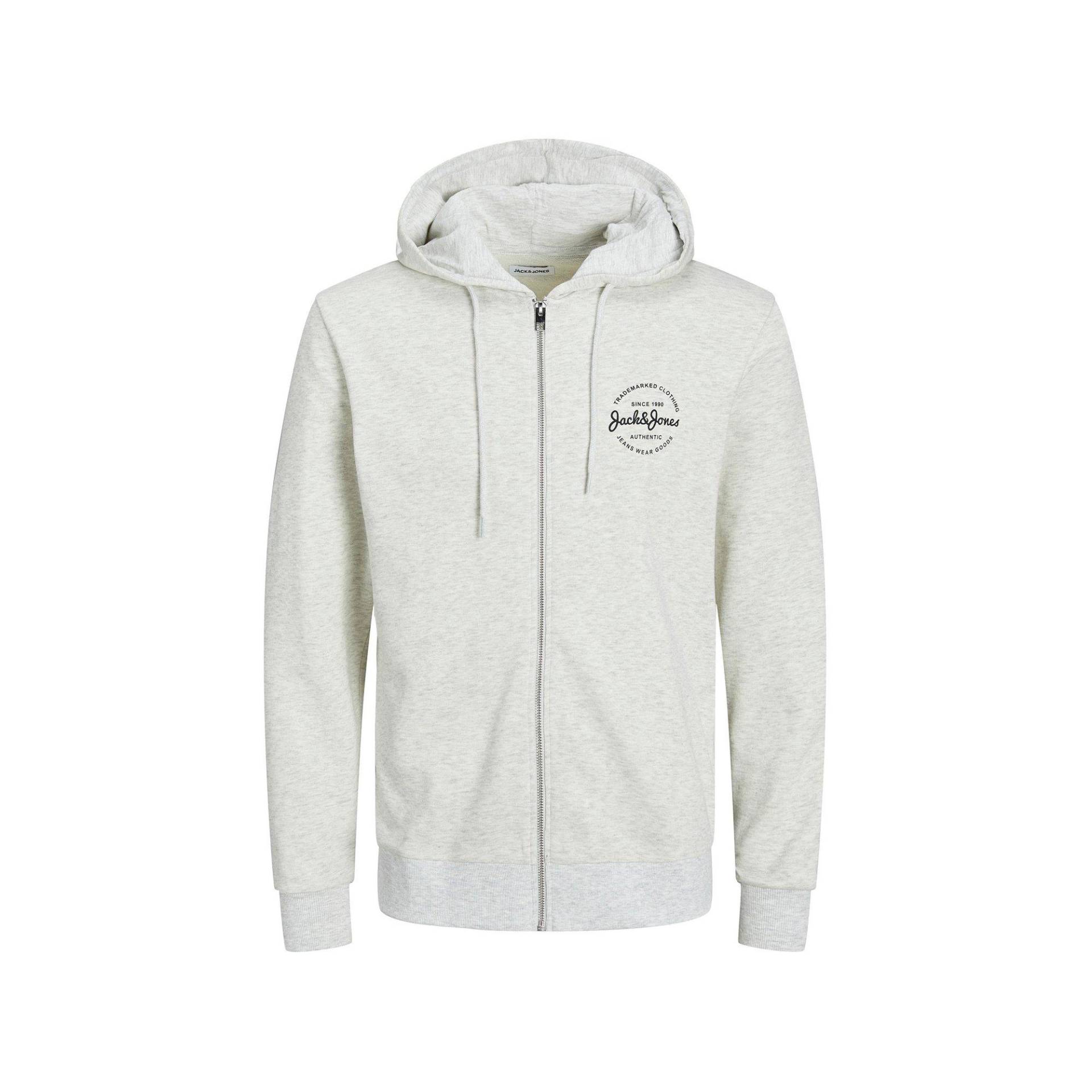 Sweatjacke Herren Weiss L von JACK & JONES