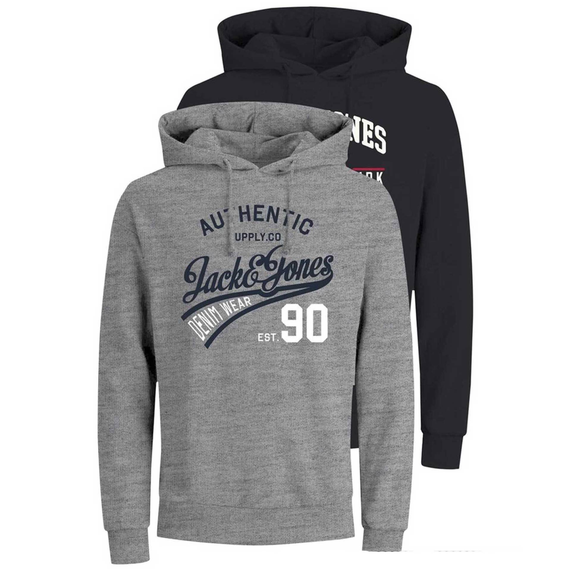 Sweatshirt Bequem Sitzend-jjethan Sweat Hood Herren Multicolor L von JACK & JONES