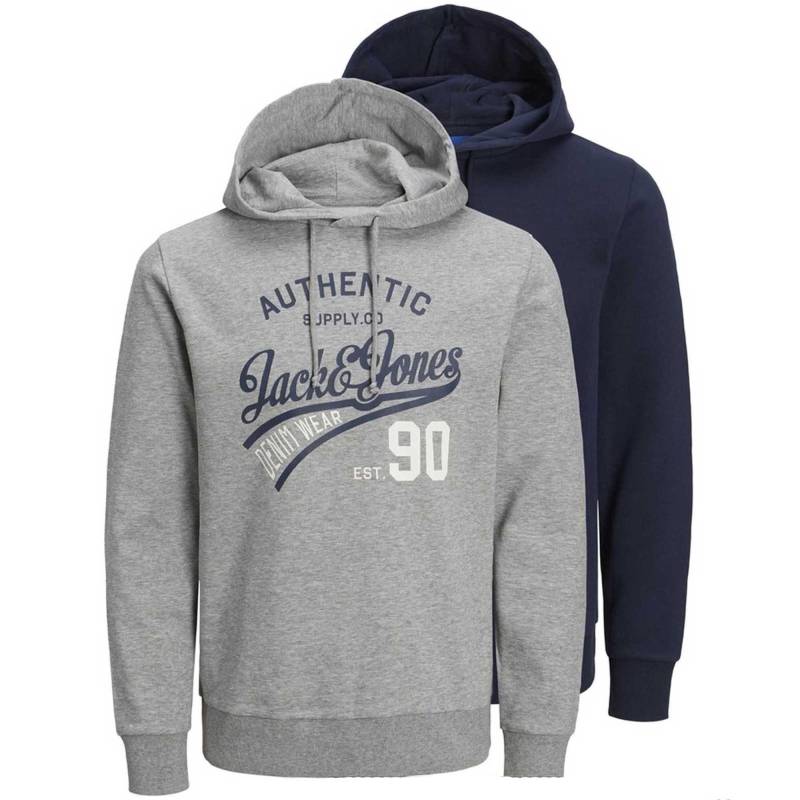 Sweatshirt Bequem Sitzend-jjethan Sweat Hood Herren Multicolor S von JACK & JONES