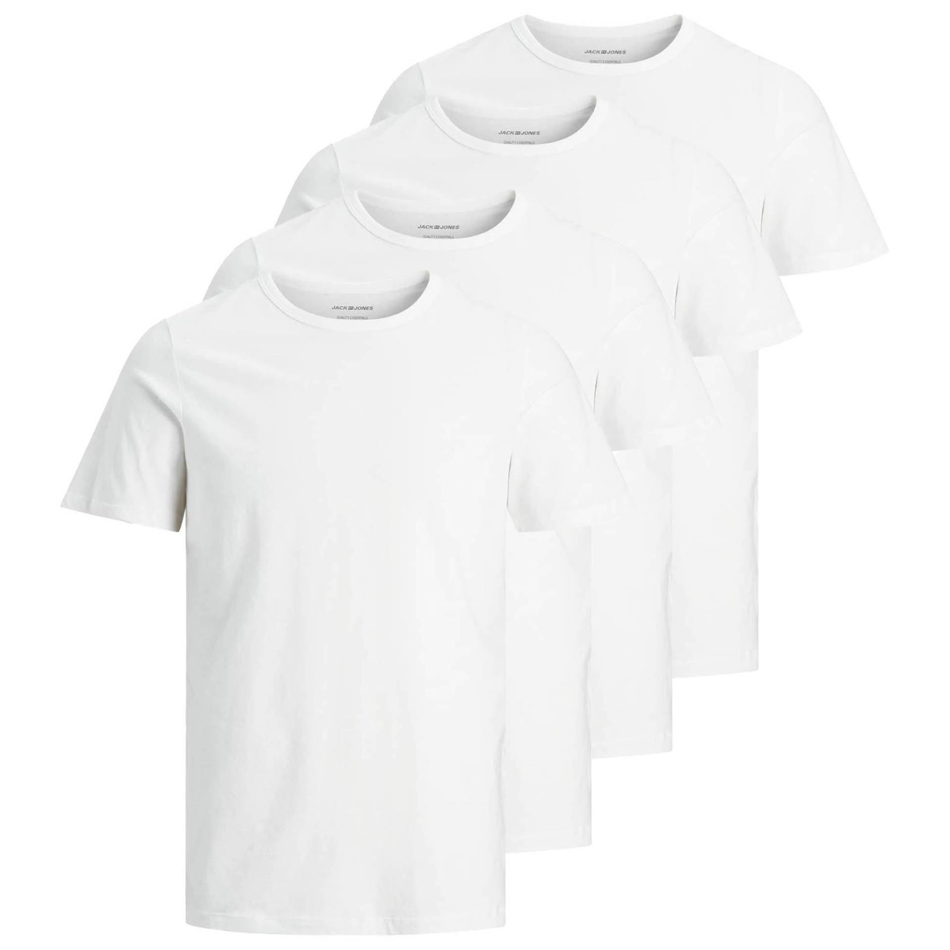 Jack & Jones - T-Shirt, 4er Pack, für Damen, Weiss, Größe L von Jack & Jones