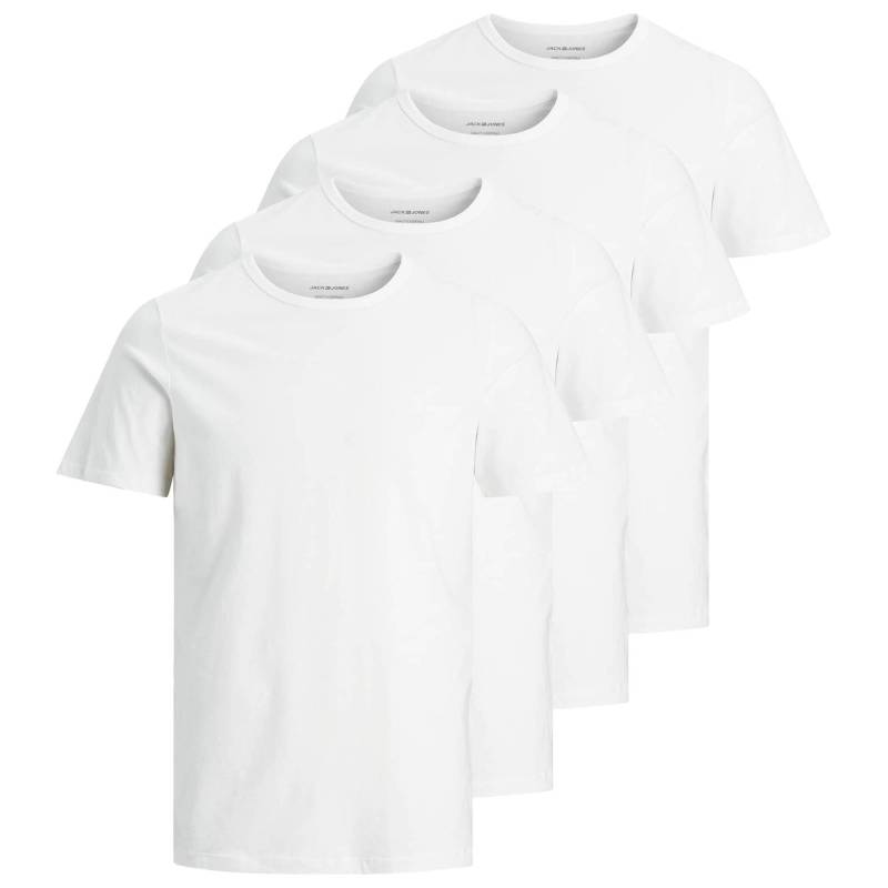 T-shirt, 4er Pack Damen Weiss L von JACK & JONES