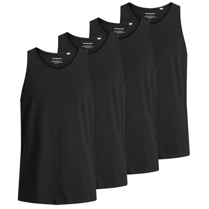 Tanktop, 4er Pack Herren Schwarz XL von JACK & JONES