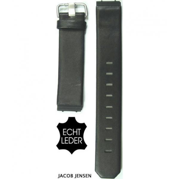 Uhrenband JACOB JENSEN Leder schwarz, 17mm von JACOB JENSEN