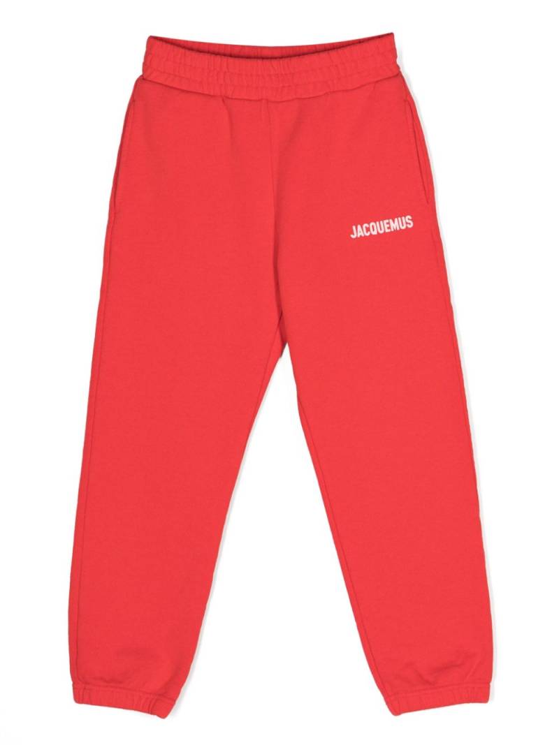 JACQUEMUS L'ENFANT Le Jogging cotton track pants - Red von JACQUEMUS L'ENFANT