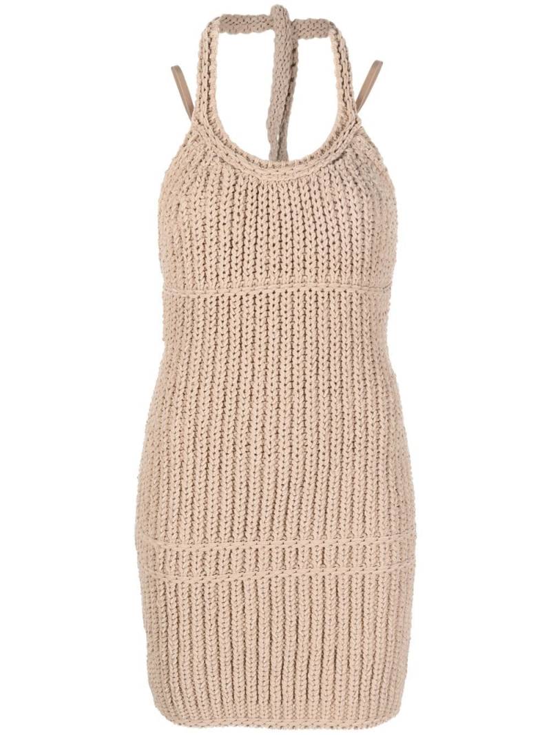 Jacquemus knitted halterneck dress - Neutrals von Jacquemus