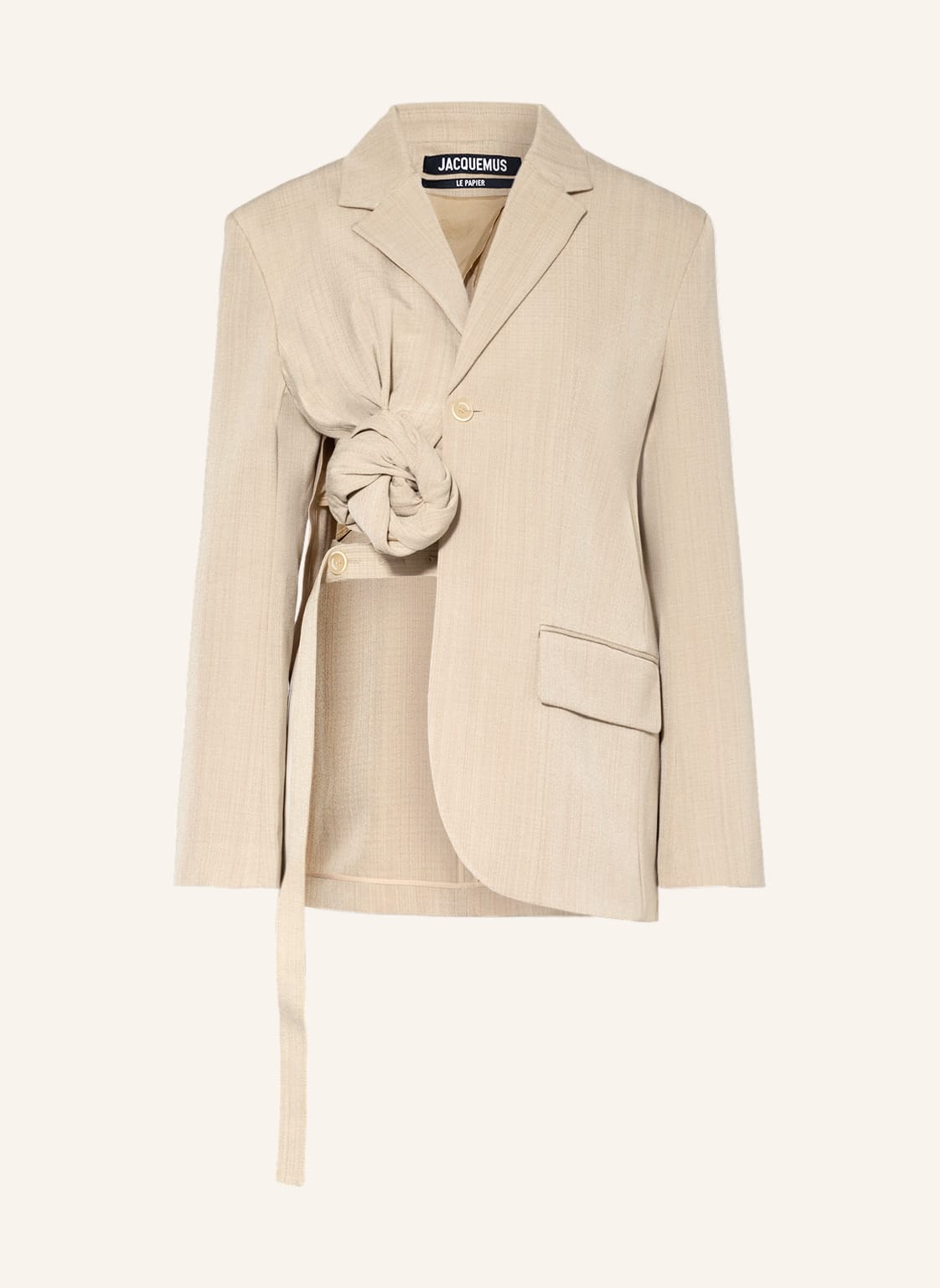 Jacquemus Blazer La Veste Baccala Mit Seide beige von JACQUEMUS