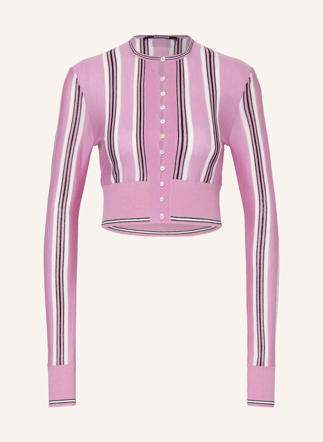 Jacquemus Cropped-Strickjacke Le Cardigan Spiaggia rosa von JACQUEMUS