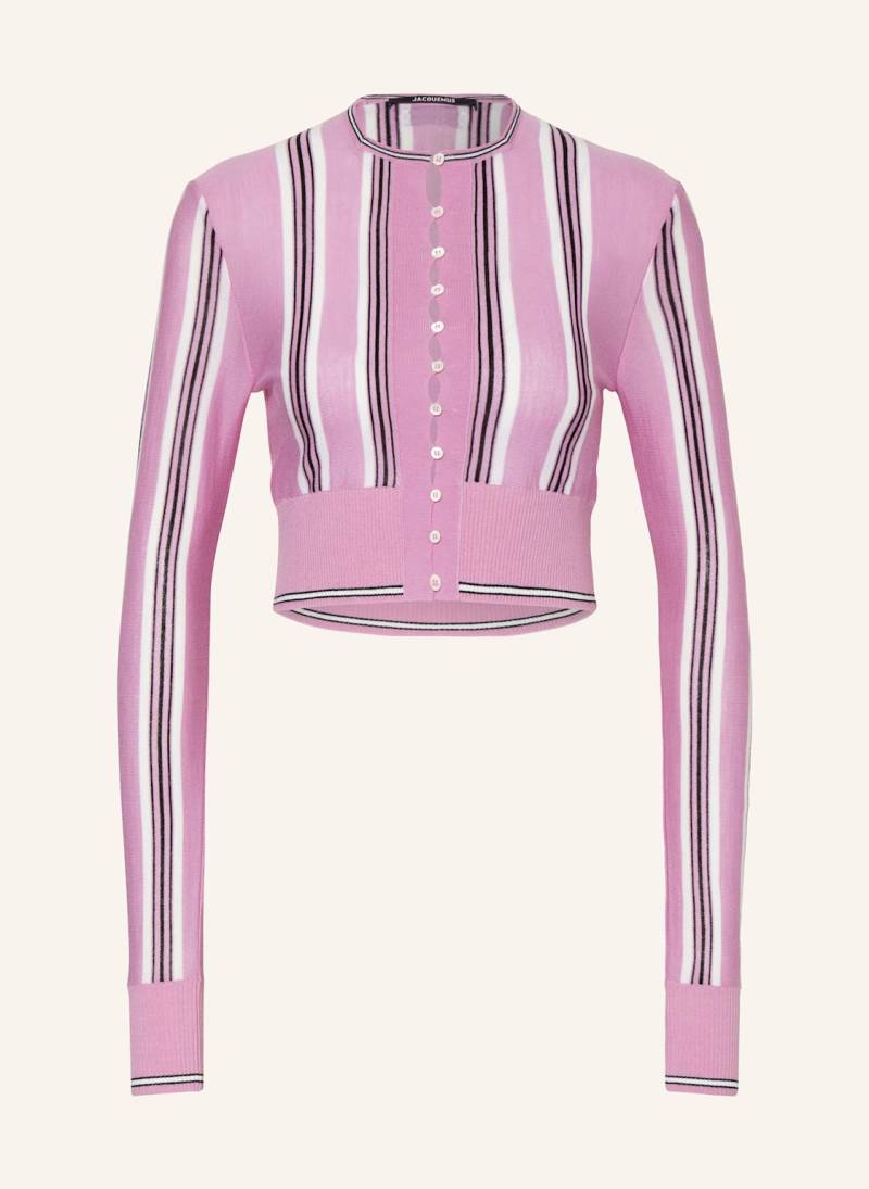 Jacquemus Cropped-Strickjacke Le Cardigan Spiaggia rosa von JACQUEMUS