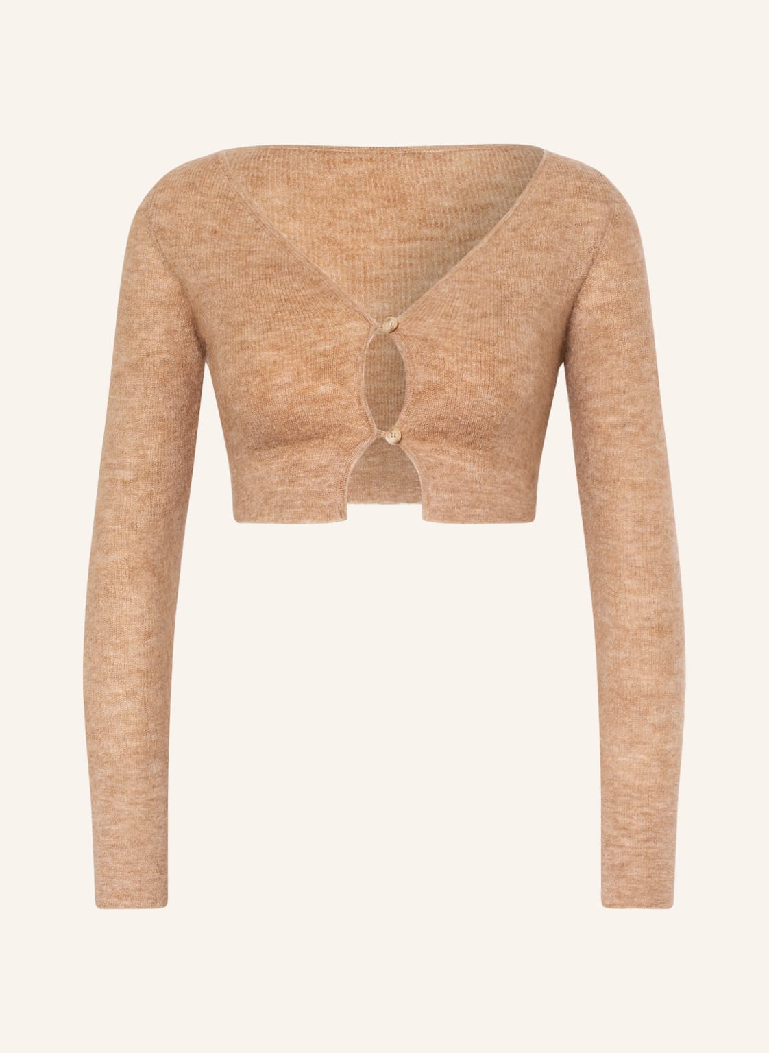 Jacquemus Cropped-Strickjacke Mit Mohair braun von JACQUEMUS