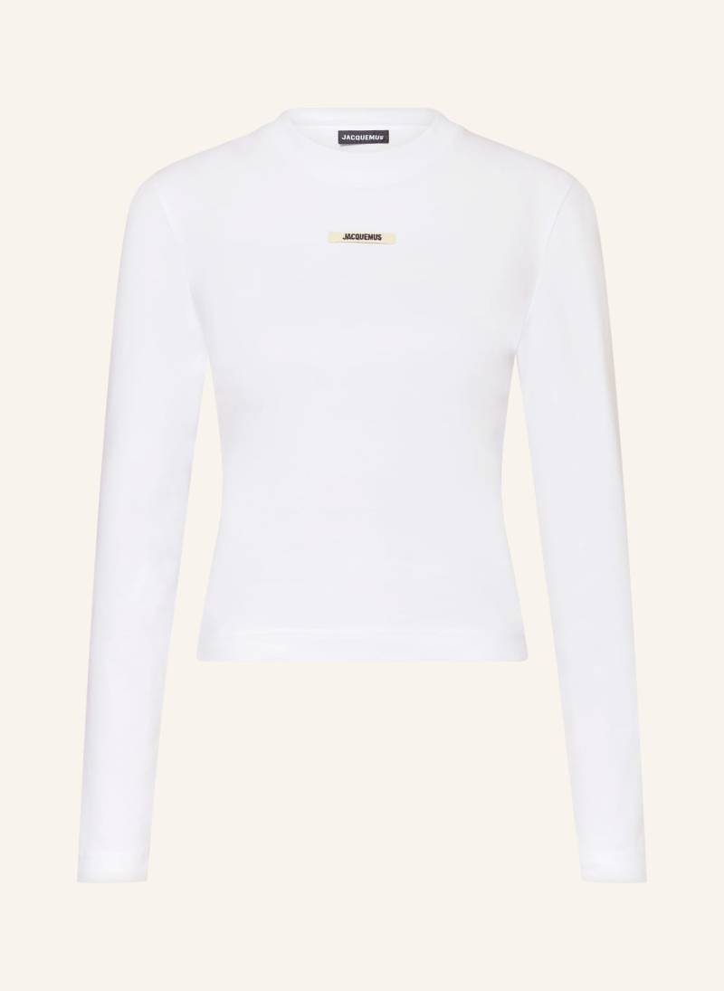 Jacquemus Longsleeve Le T-Shirt Gros Grain weiss von JACQUEMUS