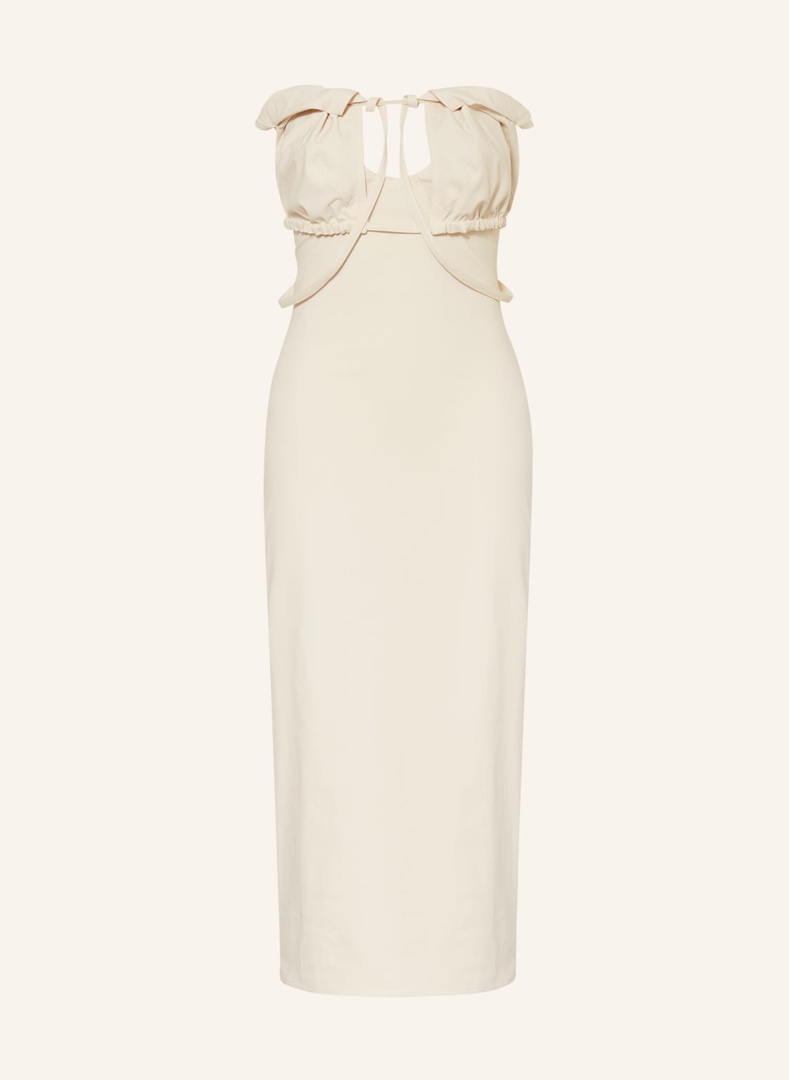 Jacquemus Off-Shoulder-Kleid La Robe Bikini In Lederoptik weiss von JACQUEMUS