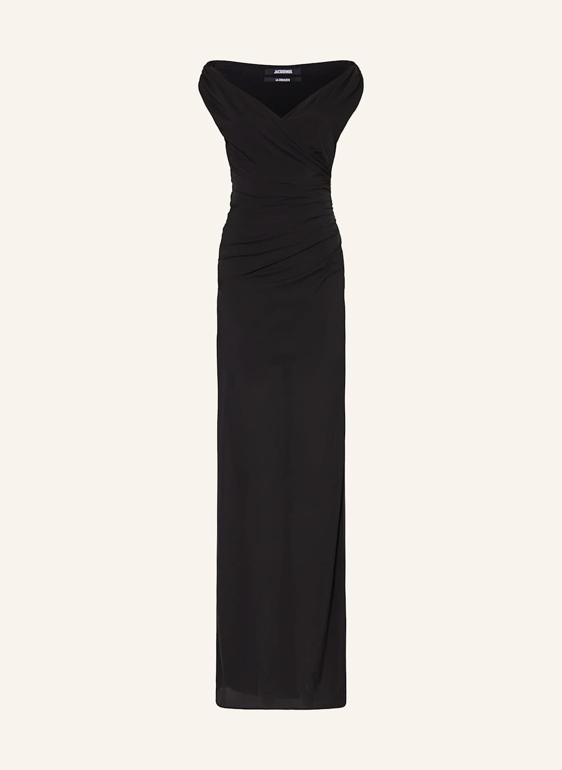 Jacquemus Off-Shoulder-Kleid La Robe Rita Longue schwarz Jacquemus Off-Shoulder-Kleid La Robe Rita Longue schwarz von JACQUEMUS