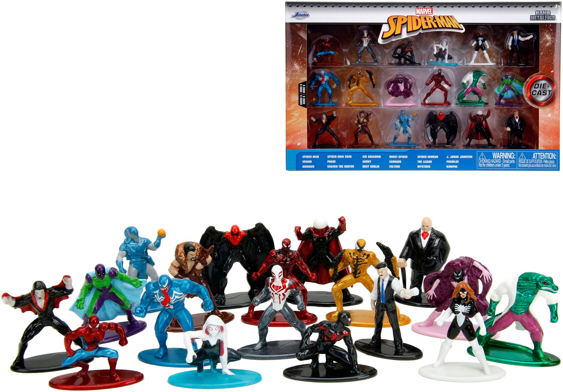 JADA Spielfigur »Marvel, Spiderman, Multi Pack Nano Metalfigs, Serie 9«, DIE-CAST von JADA