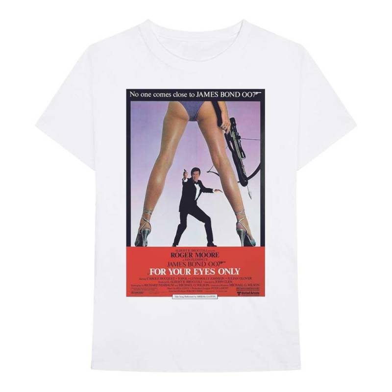 James Bond - For Your Eyes TShirt, für Damen, Weiss, Größe M von James Bond