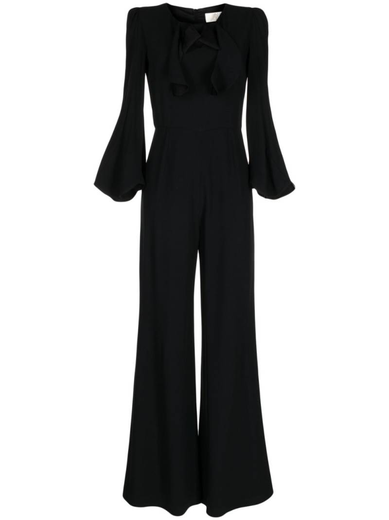 JANE Raven bow-detail cady jumpsuit - Black von JANE