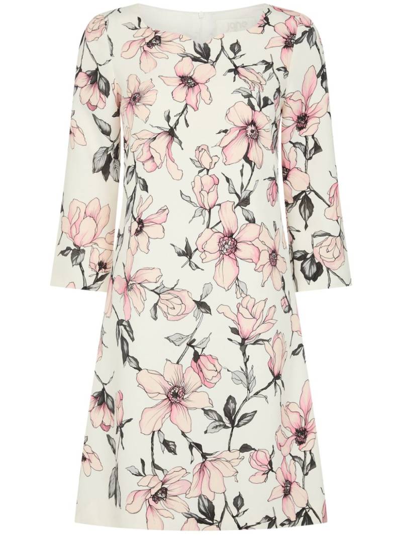 JANE Selma floral-print A-line dress - White von JANE