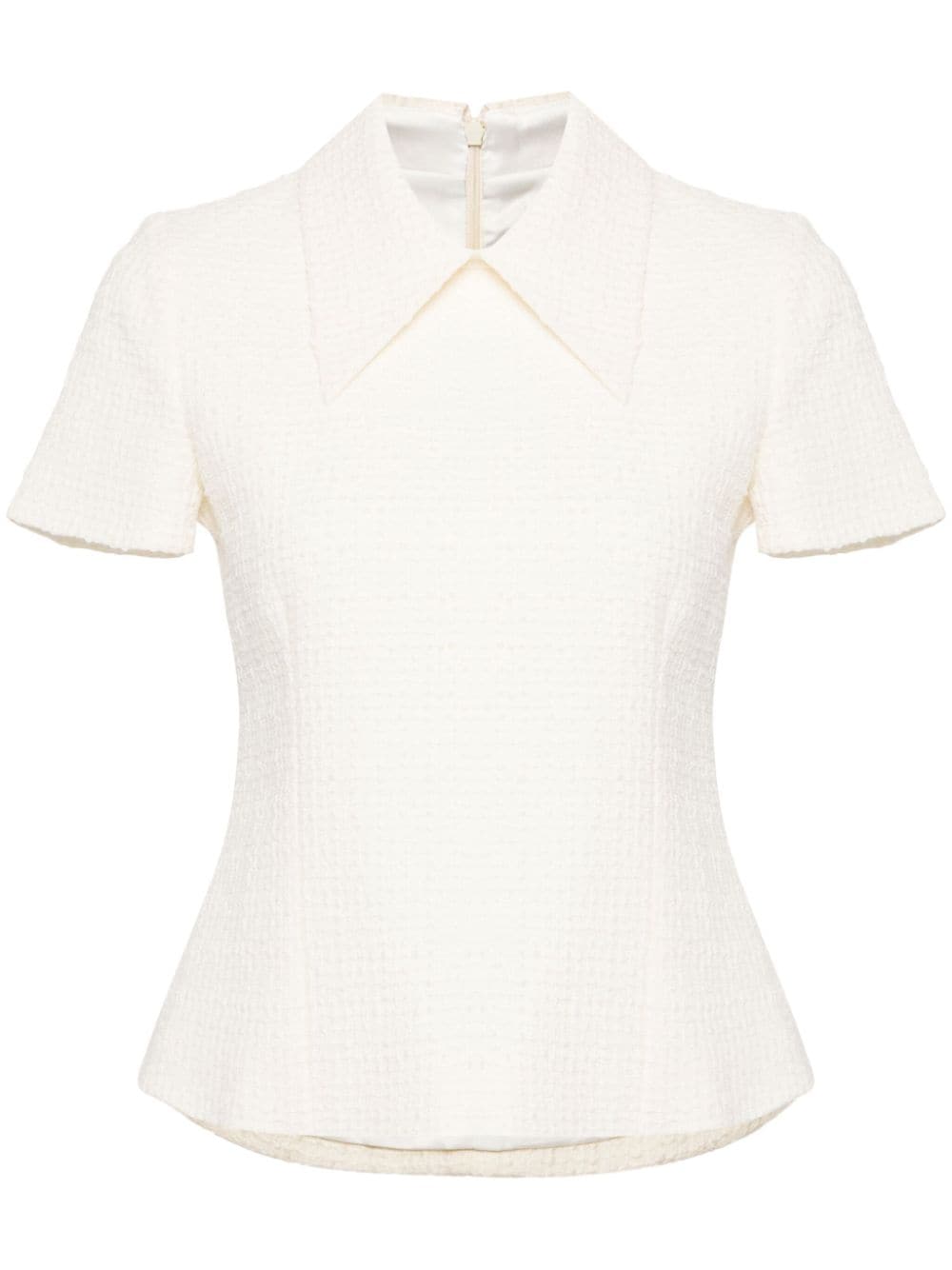 JANE Stella tweed top - White von JANE