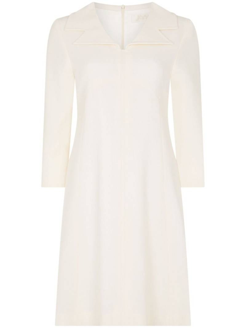 JANE Tia flared-hem wool minidress - White von JANE