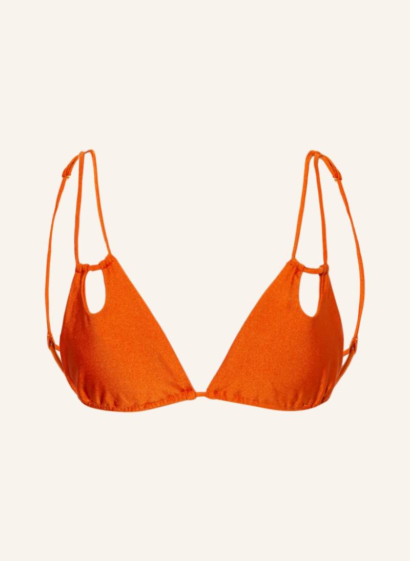 Janthee Bralette-Bikini-Top Mika Mit Cut-Outs braun von JANTHEE