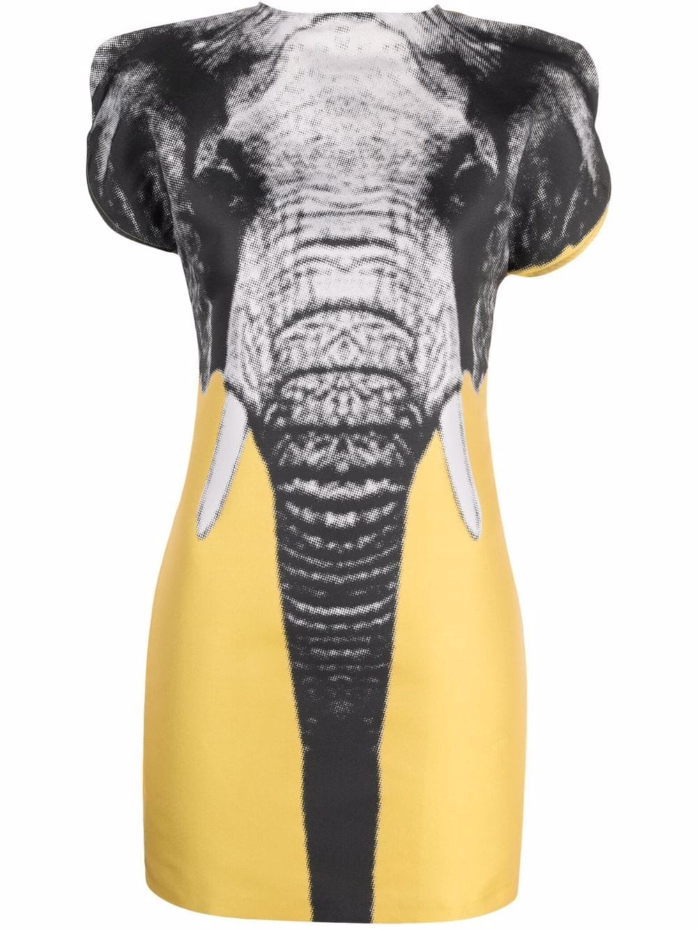 JC de Castelbajac Pre-Owned 2000s elephant-print mini dress - Yellow von JC de Castelbajac Pre-Owned