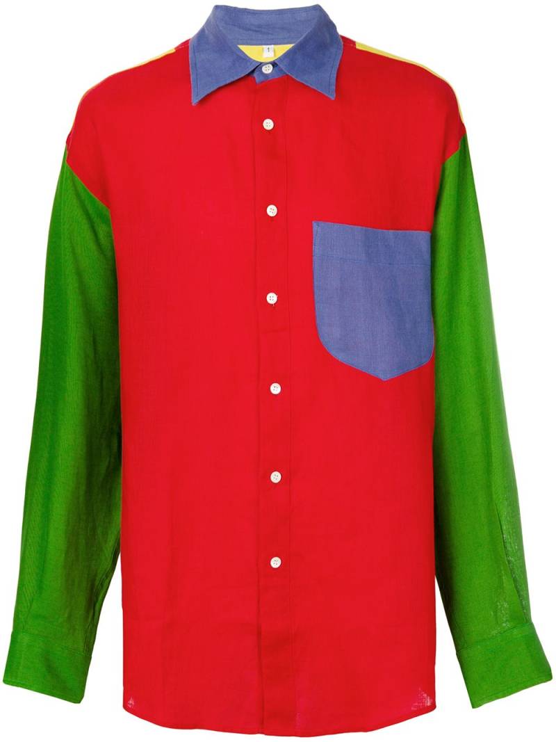 JC de Castelbajac Pre-Owned 1990s colour-block panelled shirt - Multicolour von JC de Castelbajac Pre-Owned