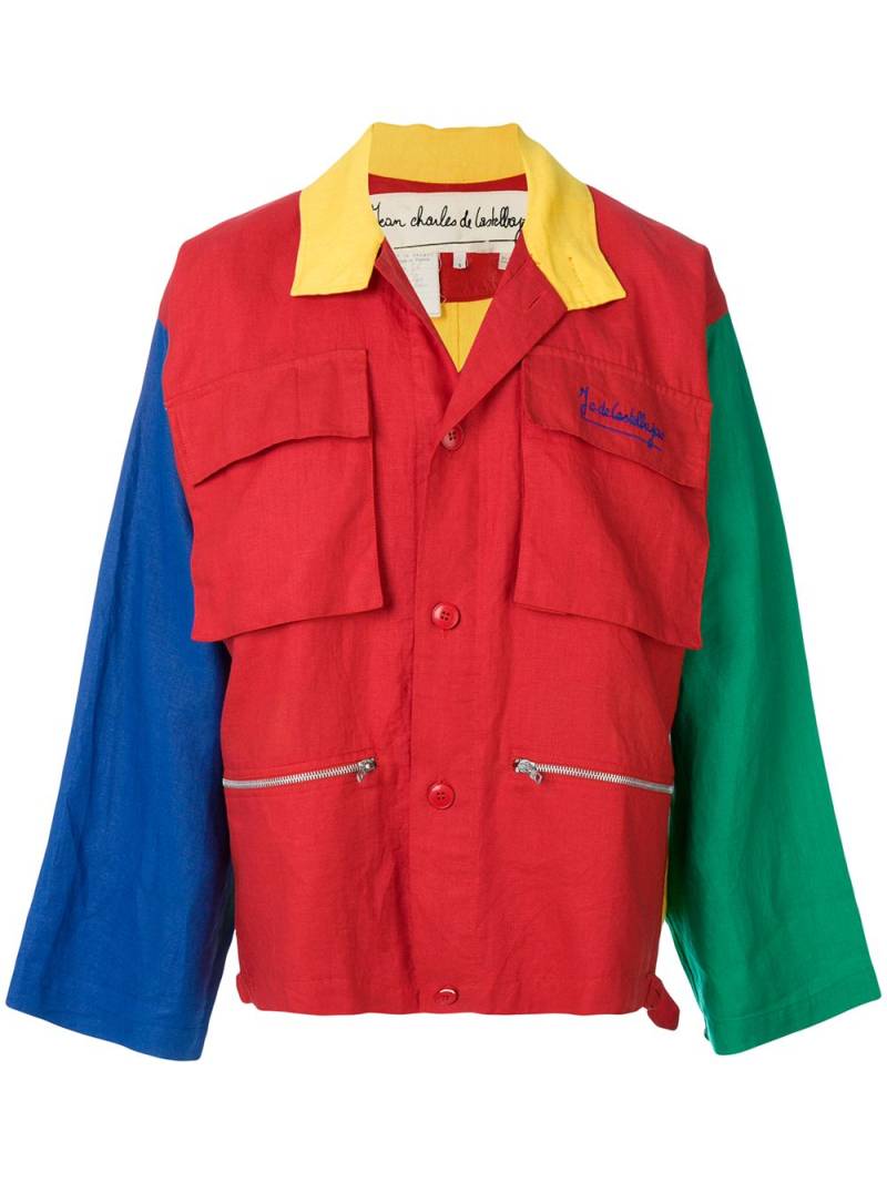 JC de Castelbajac Pre-Owned 1980s colour-block utility jacket - Multicolour von JC de Castelbajac Pre-Owned