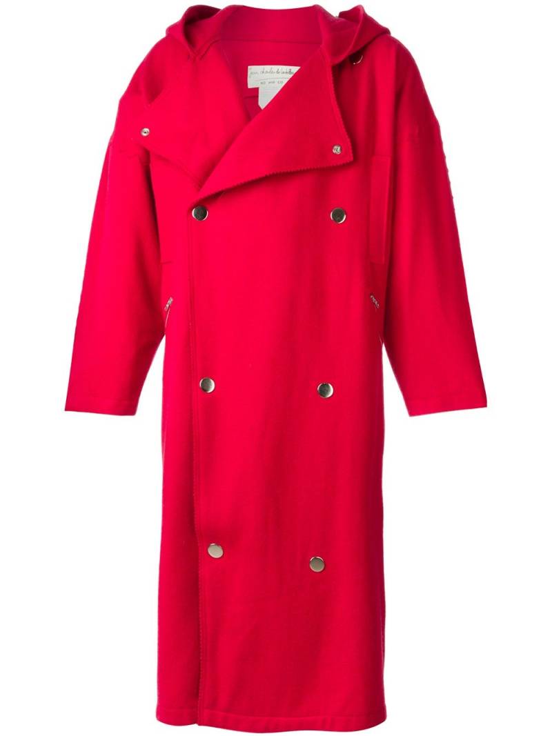 JC de Castelbajac Pre-Owned hooded oversized coat - Red von JC de Castelbajac Pre-Owned