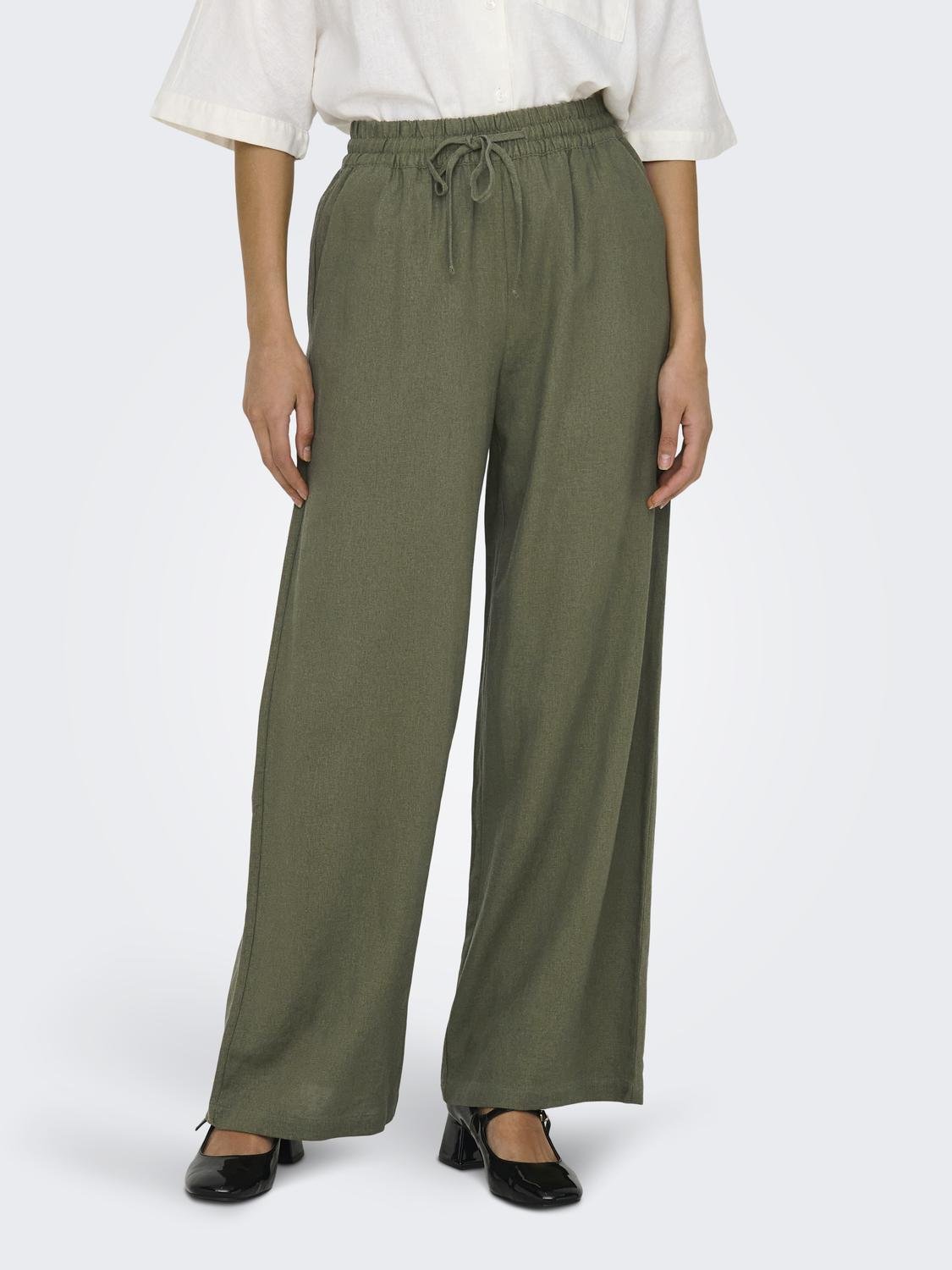 JDY Culotte »JDYSAY LINEN HW WIDE PANT WVN NOOS« von JDY