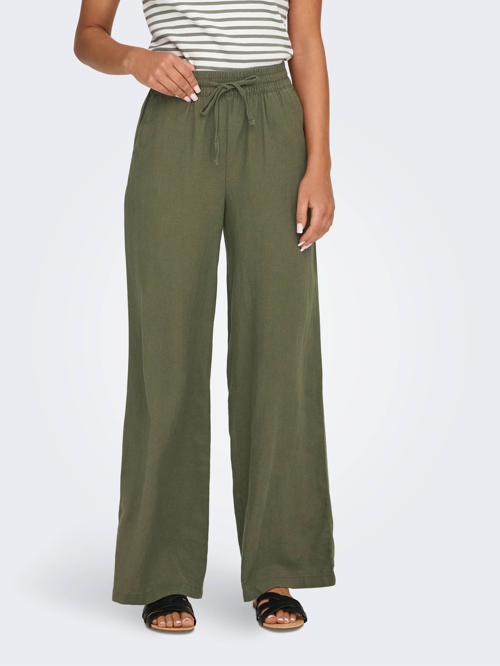 JDY Culotte »JDYSAY LINEN HW WIDE PANT WVN NOOS« von JDY