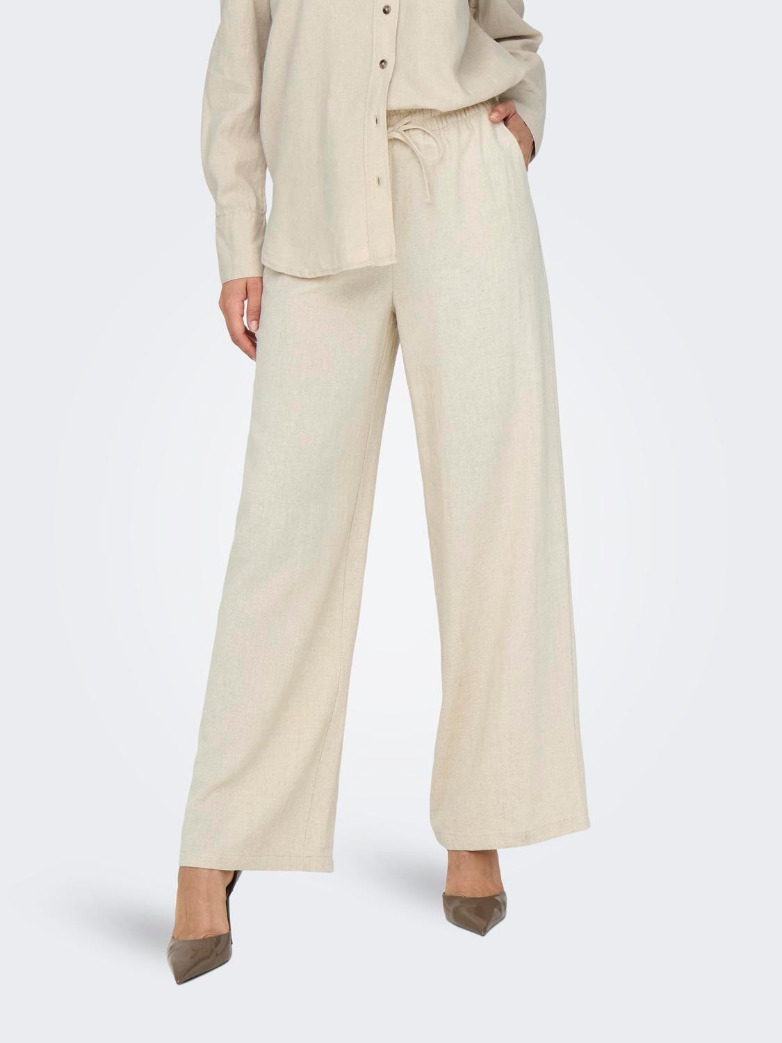 JDY Leinenhose »JDYSAY LINEN HW WIDE PANT WVN NOOS« JDY Leinenhose »JDYSAY LINEN HW WIDE PANT WVN NOOS« von JDY