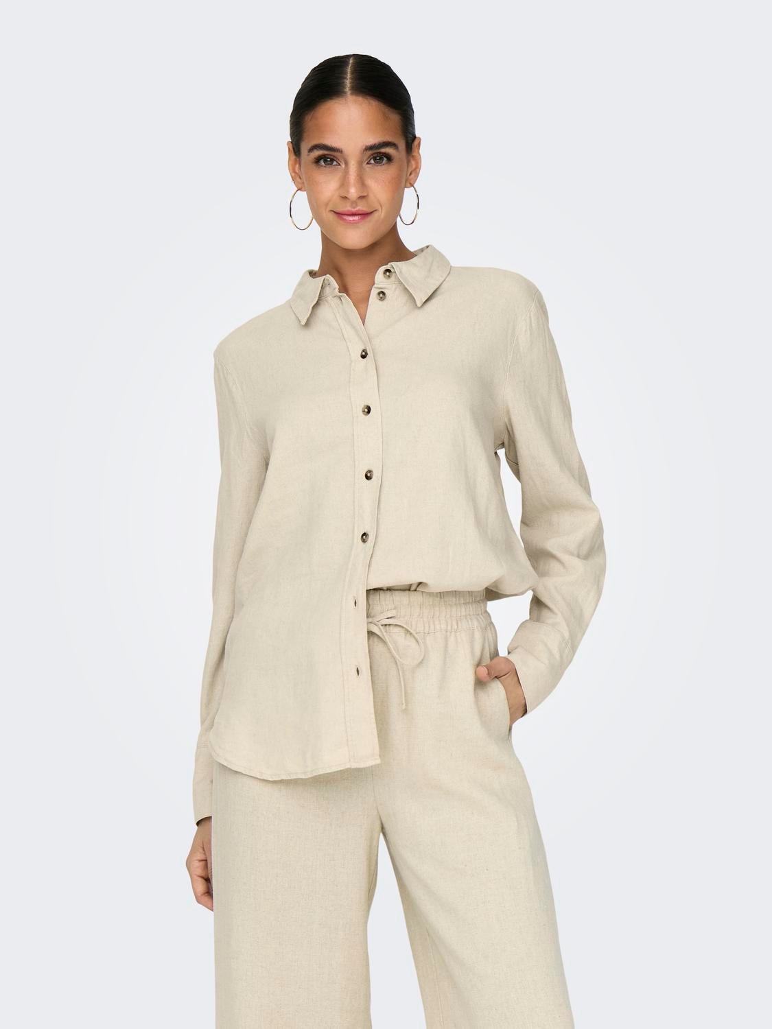 JDY Hemdbluse »JDYSAY L/S LINEN LOOSE SHIRT WVN NOOS« JDY Hemdbluse »JDYSAY L/S LINEN LOOSE SHIRT WVN NOOS« von JDY