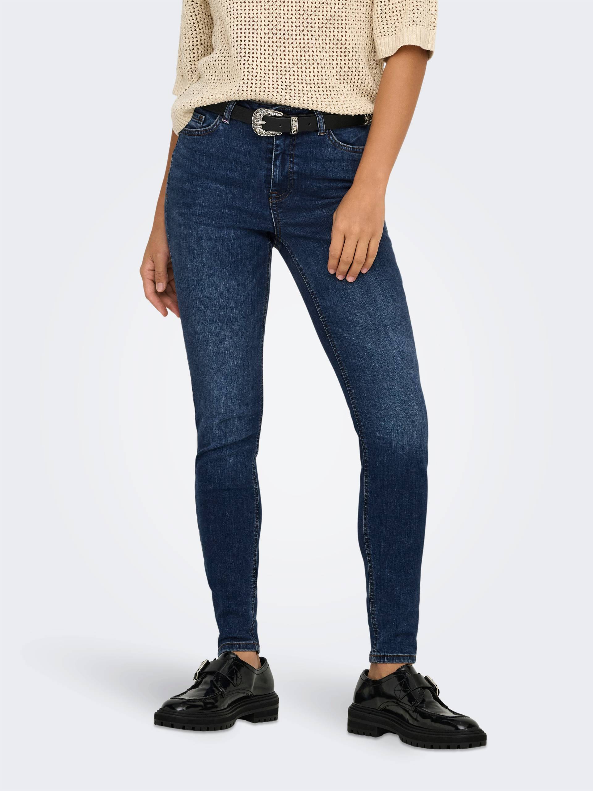 JDY Skinny-fit-Jeans »JDYFINA MW SKINNY ANK JNS DB NOOS DNM« von JDY