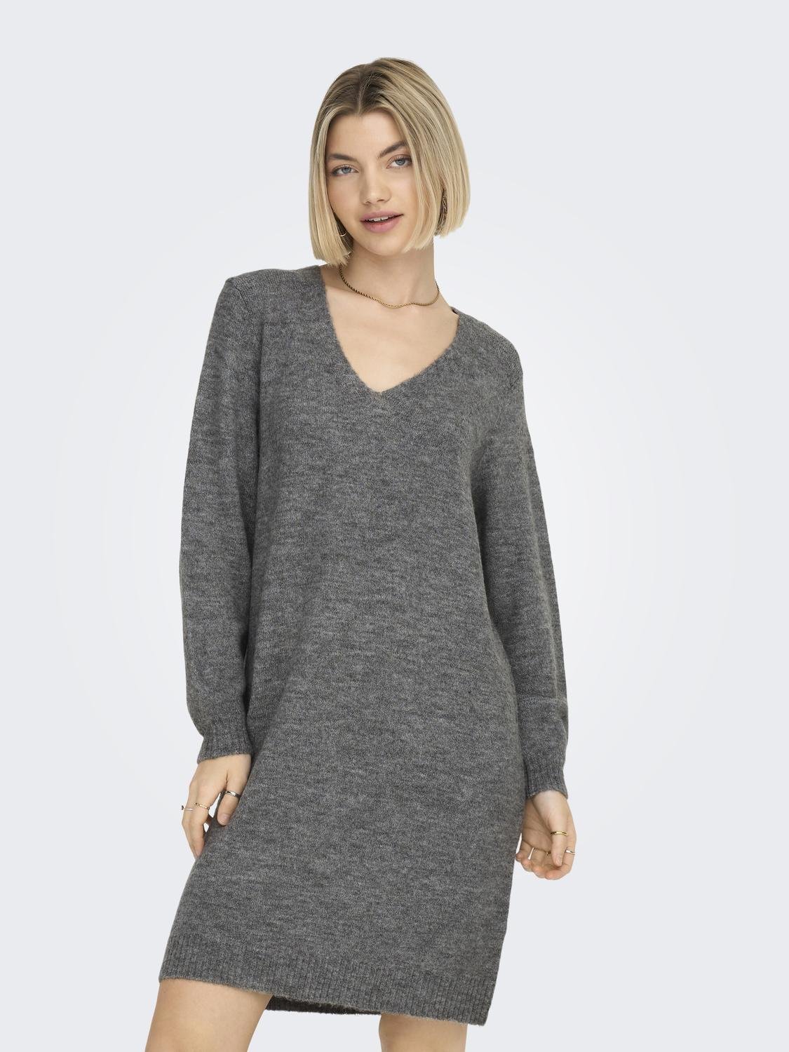 JDY Strickkleid »JDYELANORA L/S V-NECK DRESS KNT NOOS« JDY Strickkleid »JDYELANORA L/S V-NECK DRESS KNT NOOS« von JDY
