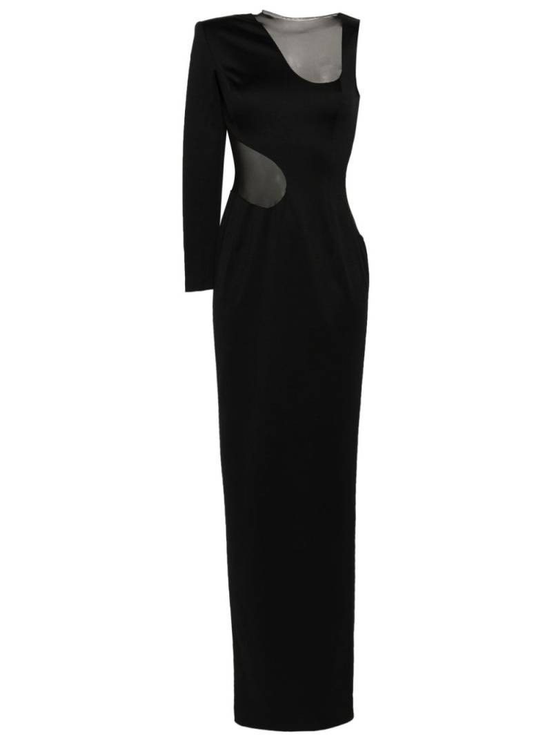 JEAN-LOUIS SABAJI asymmetric cut-out gown - Black von JEAN-LOUIS SABAJI