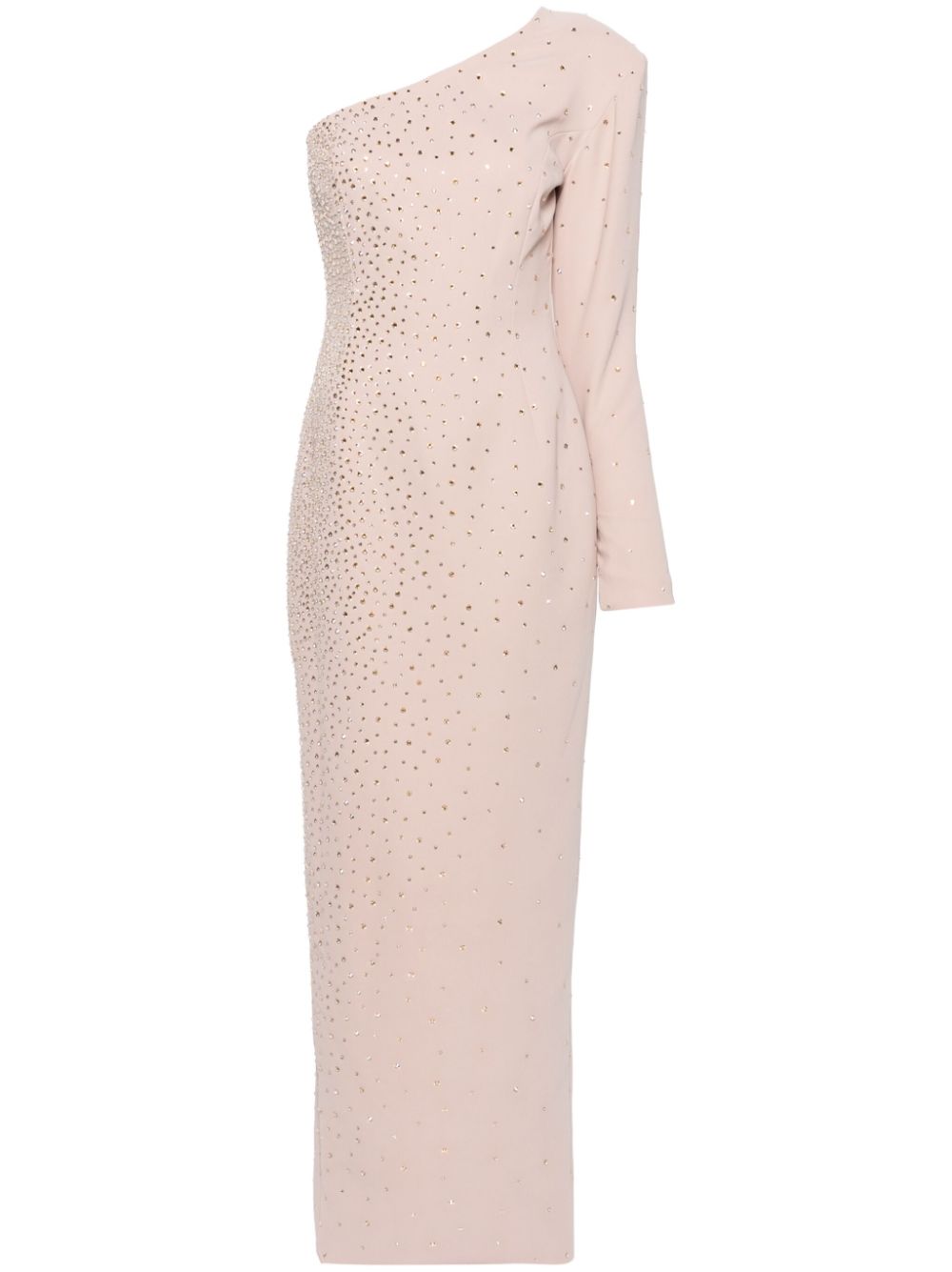 JEAN-LOUIS SABAJI rhinestone-embellished one-shoulder gown - Neutrals von JEAN-LOUIS SABAJI