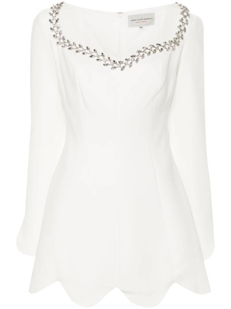 JEAN-LOUIS SABAJI crystal-embellished mini dress - White von JEAN-LOUIS SABAJI