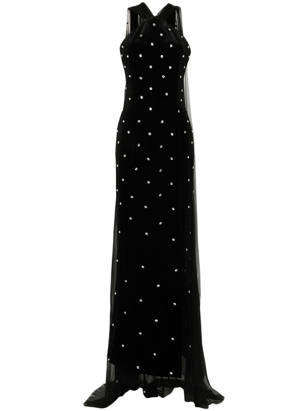 JEAN-LOUIS SABAJI embroidered velvet dress - Black von JEAN-LOUIS SABAJI