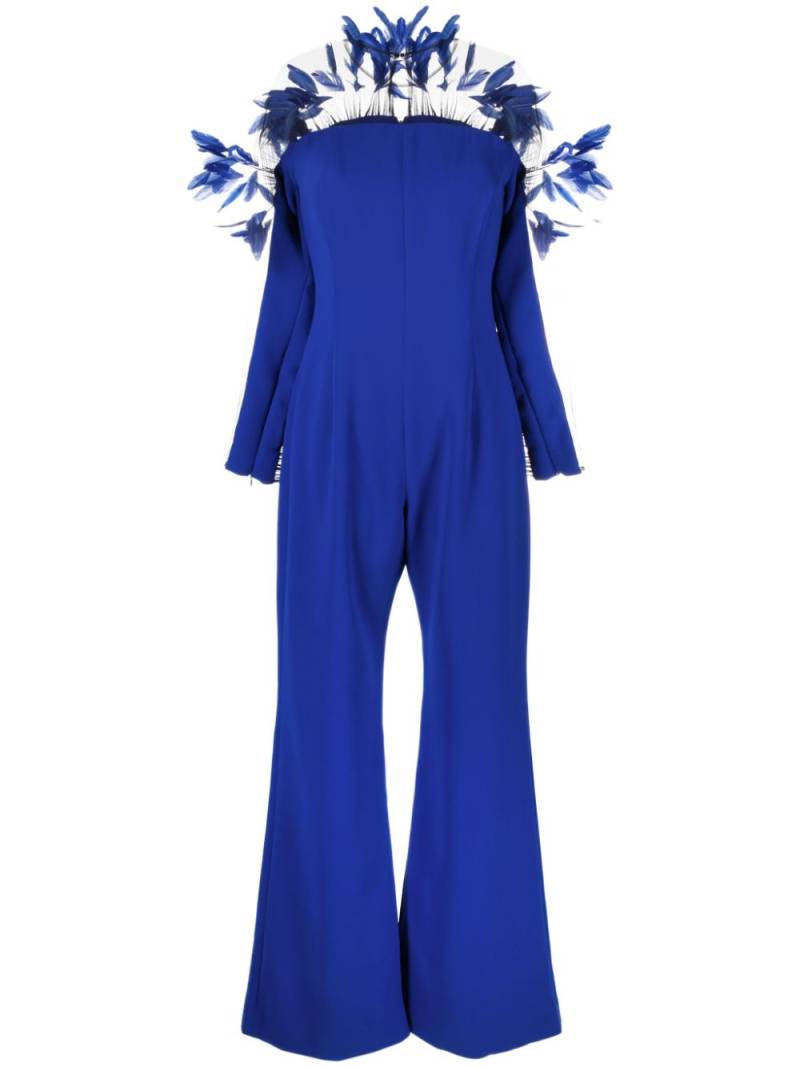 JEAN-LOUIS SABAJI long-sleeve wide-leg jumpsuit - Blue von JEAN-LOUIS SABAJI